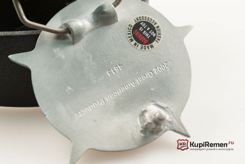 Кожаный ремень с пряжкой "NAUTICAL STAR RED - BLACK" (Навигационная звезда) - kupiremen.ru