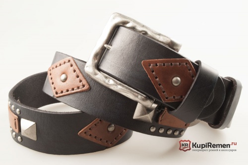 Кожаный ремень для джинсов "Cinturon" Rombs - kupiremen.ru