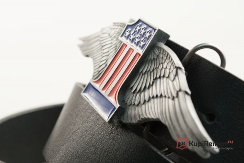 Кожаный ремень с пряжкой " US No.1 EAGLE WINGS" (Крылья №1) 3D - kupiremen.ru
