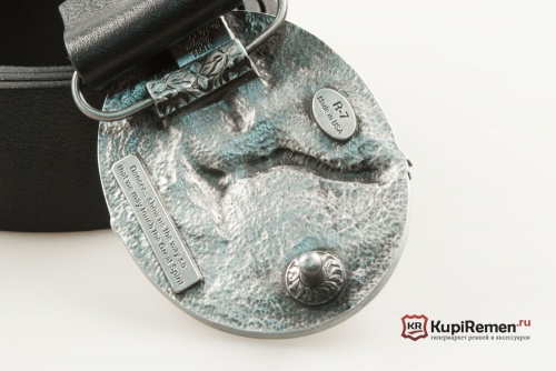 Кожаный ремень с пряжкой "Индеец" 3D - kupiremen.ru