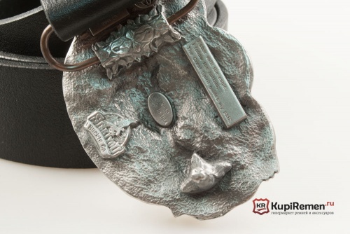 Кожаный ремень с пряжкой "Дух индейца" - kupiremen.ru