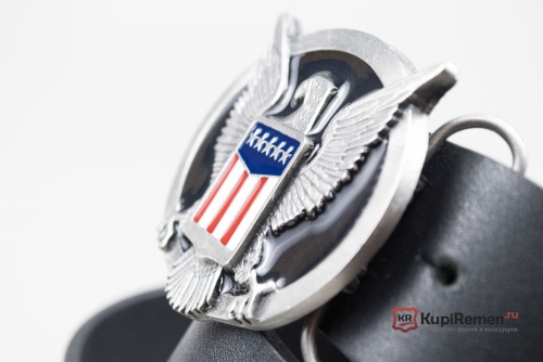 Кожаный ремень с пряжкой "USA EAGLE WINGS"  - kupiremen.ru