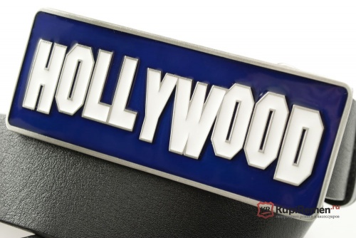 Кожаный ремень с пряжкой "HOLLYWOOD" (Голливуд) - kupiremen.ru