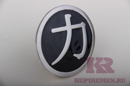 Кожаный ремень с пряжкой "POWER SYMBOL" (СИМВОЛ ВЛАСТИ) - kupiremen.ru