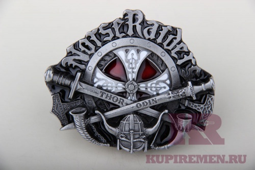 Кожаный ремень с пряжкой "NORSE RAIDERS" - kupiremen.ru