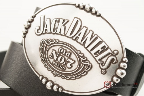 Кожаный ремень с пряжкой "JACK DANIEL'S" - kupiremen.ru