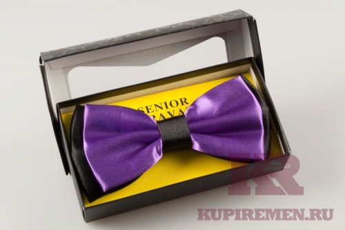 Галстук бабочка SENIOR CRAVAT  (фиолетовый, черный) - kupiremen.ru