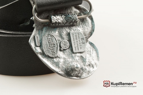 Кожаный ремень с пряжкой "Сердце с розами" - kupiremen.ru