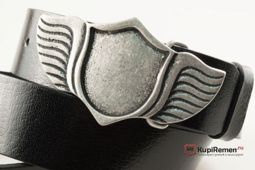 Пряжка для ремня "Щит и крылья" - kupiremen.ru