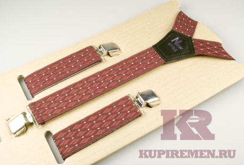 Подтяжки ромбиком New Style с вышивкой шёлком - kupiremen.ru