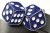 Кожаный ремень с пряжкой "DICE BLUE" (Синие кости) - kupiremen.ru