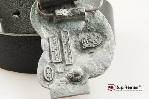 Кожаный ремень с пряжкой "KING OF THE ROAD" (Король дорог) 3D - kupiremen.ru