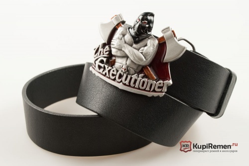 Кожаный ремень с пряжкой "The executioner" (палач) - kupiremen.ru