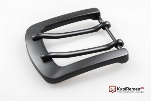 Двухшпеньковая чёрная пряжка DOUBLE BLACK для джинсового ремня 40 мм - kupiremen.ru