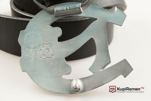 Кожаный ремень с пряжкой "7 HORSE SHOE" (Семь подков) - kupiremen.ru