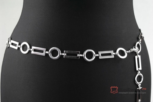 Женский пояс-цепочка ZG Accessory "Круг-Прямоугольник" - kupiremen.ru