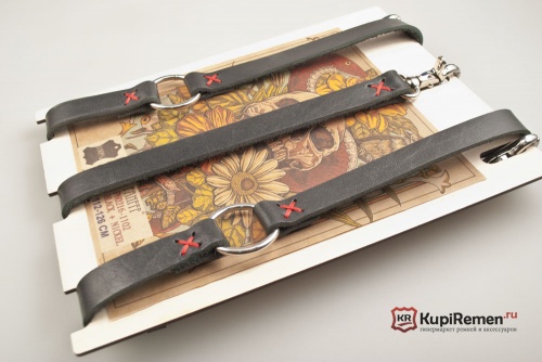 Кожаные подтяжки PANFFF с креплением к шлёвке - kupiremen.ru