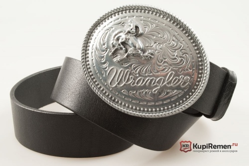 Кожаный ремень с пряжкой "Wrangler" 3D - kupiremen.ru