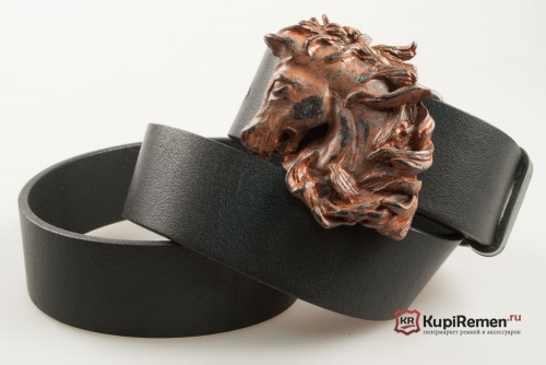 Кожаный ремень More "Голова лошади" 3D - kupiremen.ru