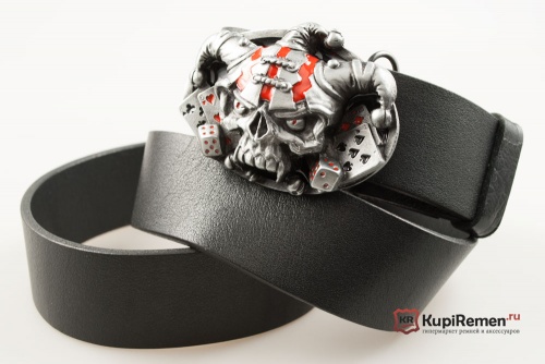 Ремень с литой пряжкой "JESTER" (Шут) 3D - kupiremen.ru
