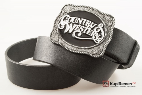 Кожаный ремень с пряжкой "Country Western"  - kupiremen.ru