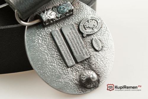 Кожаный ремень с пряжкой "FIRE FIGHTER OVAL" (Эмблема пожарного) - kupiremen.ru