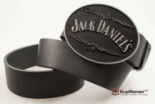 Кожаный ремень с пряжкой "JACK DANIEL'S" - kupiremen.ru