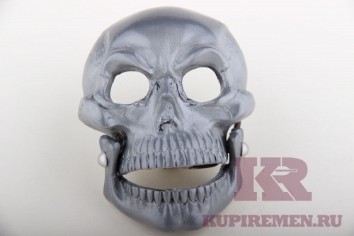 Кожаный ремень с пряжкой "SKULL" (Череп с подвижной челюстью) 3D - kupiremen.ru