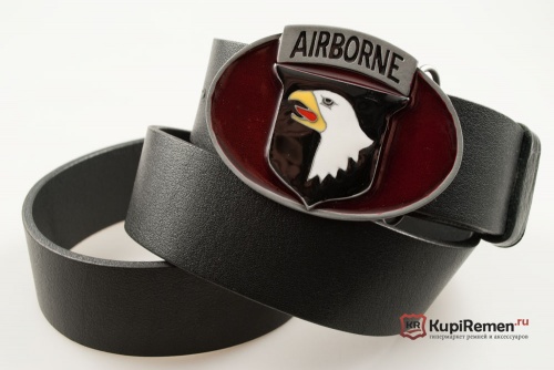 Кожаный ремень с пряжкой "AIR BOURNE" (Воздушная граница) 3D - kupiremen.ru