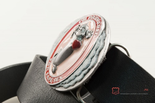 Кожаный ремень с пряжкой "BE PREPARED" (с потайным отделением для презерватива) - kupiremen.ru