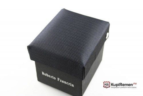  Узкий тёмно-синий галстук Roberto Fzancrin в коробке - kupiremen.ru