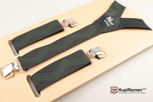 Подтяжки New Style "Ручей" с вышивкой шёлком - kupiremen.ru