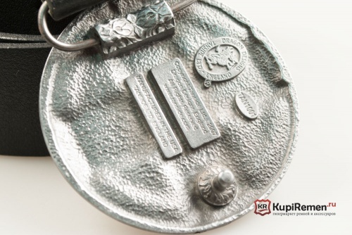 Кожаный ремень с пряжкой "ROUND CROSS RED" (Кельтский крест) - kupiremen.ru