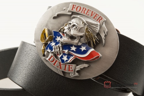 Кожаный ремень с пряжкой "FOREVER DIXIE" - kupiremen.ru