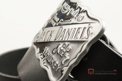 Кожаный ремень с пряжкой "JACK DANIEL'S" - kupiremen.ru