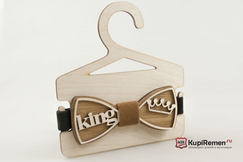Деревянный галстук-бабочка KING - kupiremen.ru