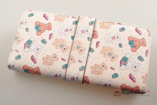 Женский кошелёк на кнопке MAGIC FUN Мишки - kupiremen.ru
