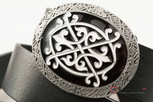 Кожаный ремень с пряжкой "CELTIC OVAL" (Кельтский овал) 3D - kupiremen.ru
