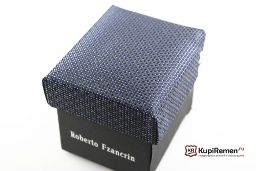 Узкий синий галстук в коробке Roberto Fzancrin - kupiremen.ru