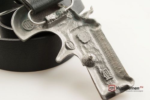 Ремень с пряжкой "DERRINGER (PISTOL)" (Дерринджер) 3D - kupiremen.ru