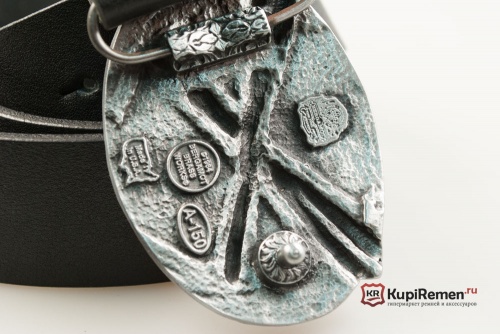 Кожаный ремень с пряжкой "DARTS" (Дартс) 3D - kupiremen.ru