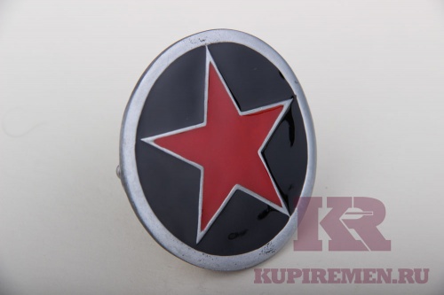 Кожаный ремень с пряжкой "RED STAR" (Красная звезда) - kupiremen.ru