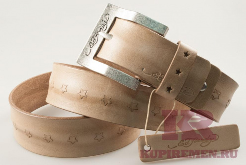 Кожаный ремень Ed Hardy Stars - kupiremen.ru