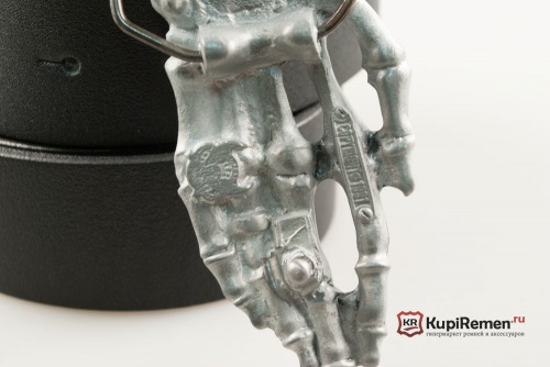 Кожаный ремень с пряжкой "Кисть скелета" 3D - kupiremen.ru