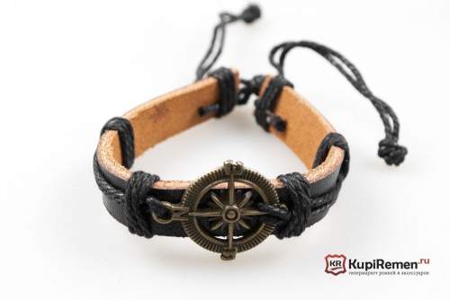 Браслет из экокожи Роза ветров - kupiremen.ru