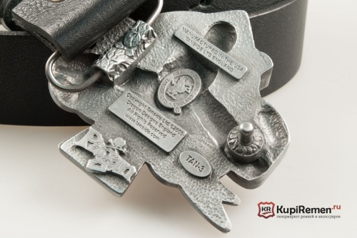 Кожаный ремень с пряжкой "The ace of spades" (Туз пик) - kupiremen.ru