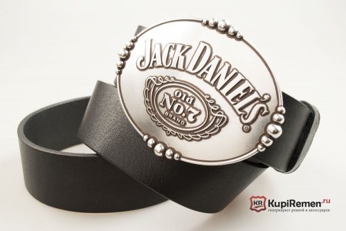 Кожаный ремень с пряжкой "JACK DANIEL'S" - kupiremen.ru