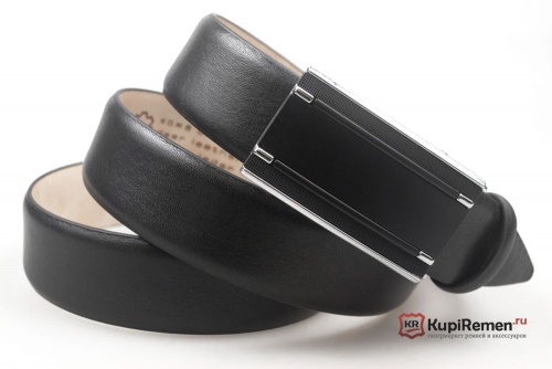Ремень мужской с пряжкой зажим-автомат из кожи оленя - kupiremen.ru