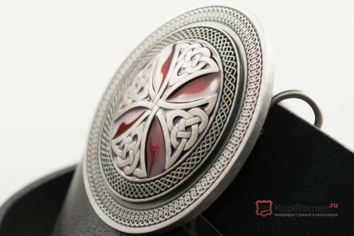 Кожаный ремень с пряжкой "CELTIC CROSS" (Кельтский крест) - kupiremen.ru