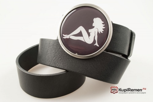 Кожаный ремень с пряжкой "NUDE SILHOUETTE" (обнаженный силуэт) - kupiremen.ru